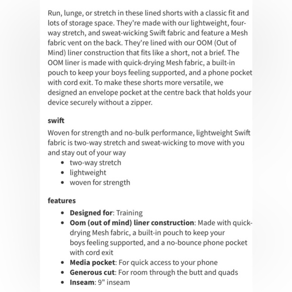 Lululemon sz XL Pace Breaker Out Of Mind Liner 9" Black Shorts great condition - Picture 13 of 13